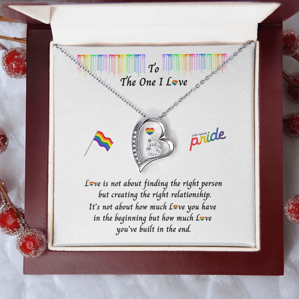 PRIDE LGBTQ The One I Love Forever Love Necklace