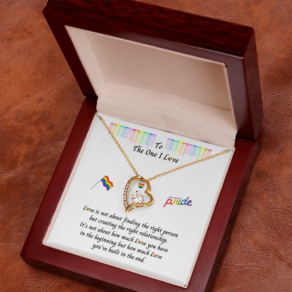 PRIDE LGBTQ The One I Love Forever Love Necklace