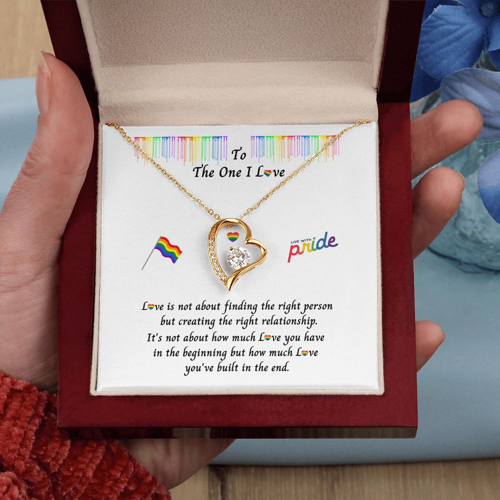 PRIDE LGBTQ The One I Love Forever Love Necklace