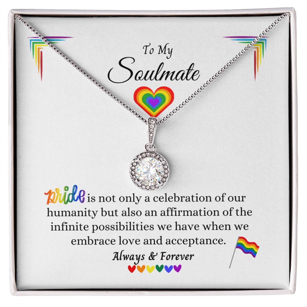 LGBTQ+ PRIDE Eternal Hope Necklace, To My Soulmate