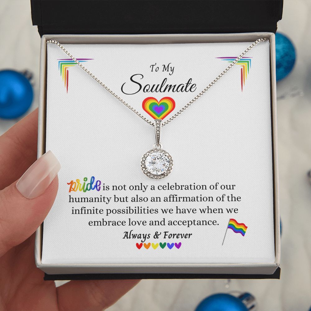 LGBTQ+ PRIDE Eternal Hope Necklace, To My Soulmate