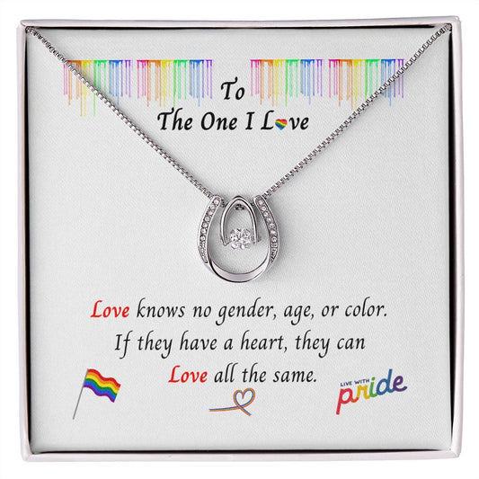 PRIDE LGBTQ The One I Love: Lucky in Love Necklace