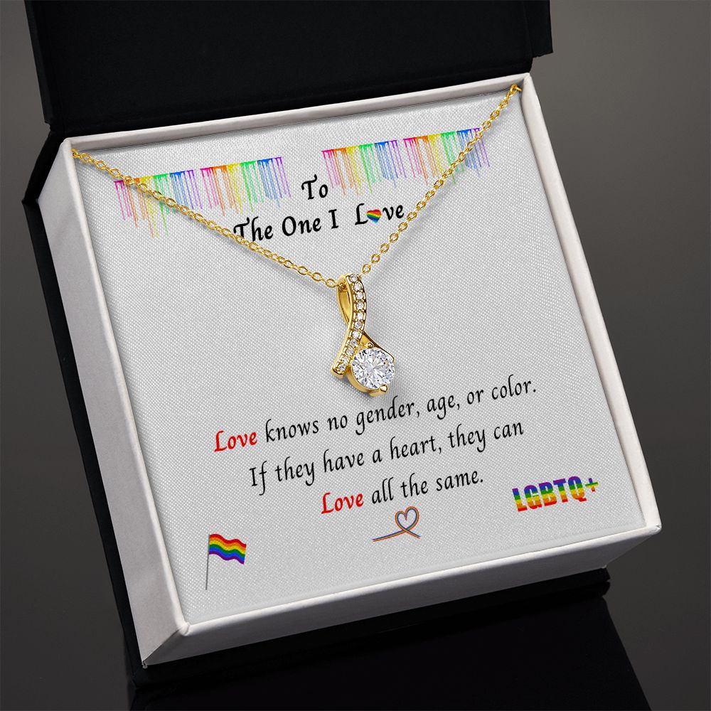 LGBTQ PRIDE To My Soulmate Necklace, Rainbow Pride Necklace