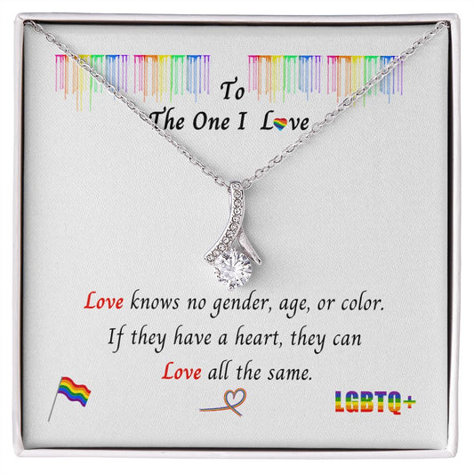 LGBTQ PRIDE To My Soulmate Necklace, Rainbow Pride Necklace