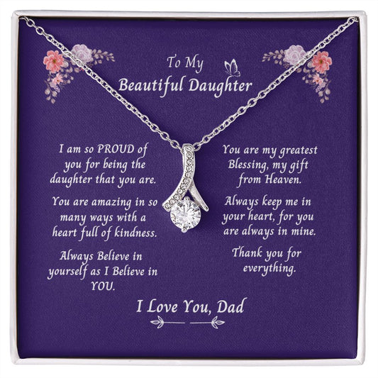 To My Beautiful Daughter - Alluring Beauty Necklace