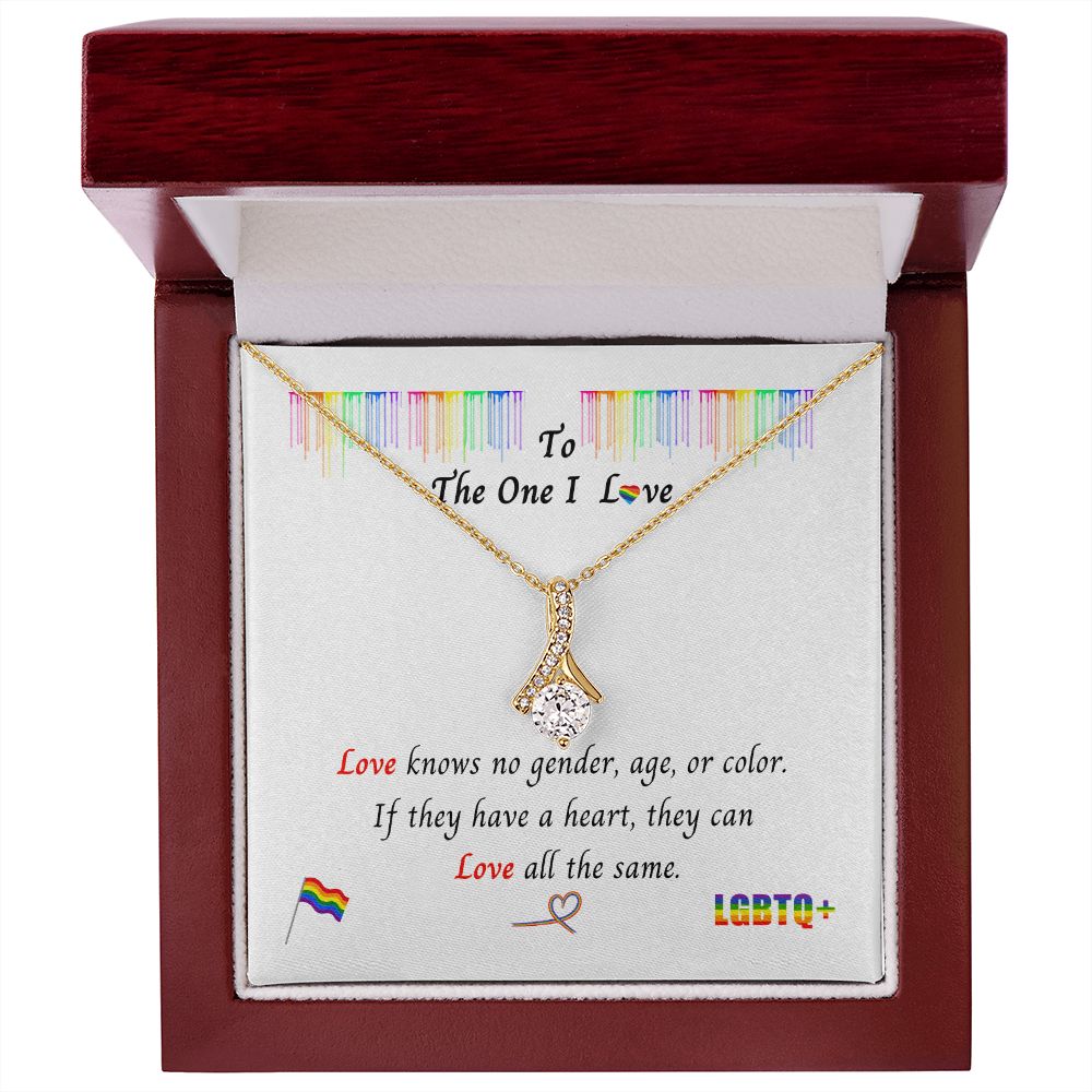 LGBTQ PRIDE To My Soulmate Necklace, Rainbow Pride Necklace