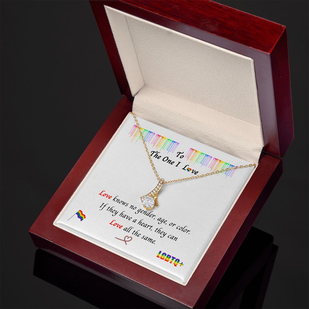 LGBTQ PRIDE To My Soulmate Necklace, Rainbow Pride Necklace