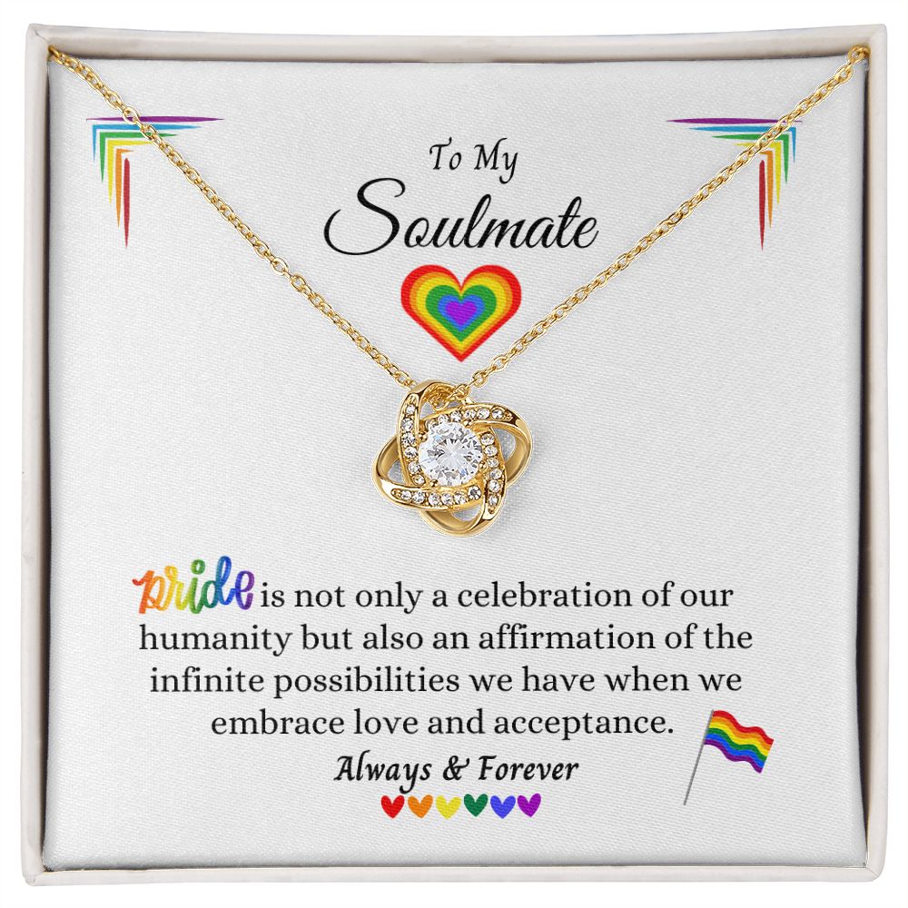 LGBTQ PRIDE, To My Soulmate Necklace, Rainbow Pride Necklace