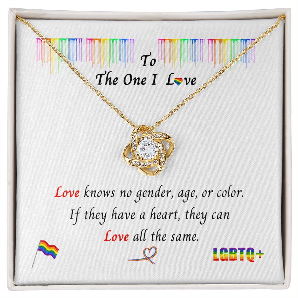 Pride LGBTQ The One I Love Love Knot Necklace