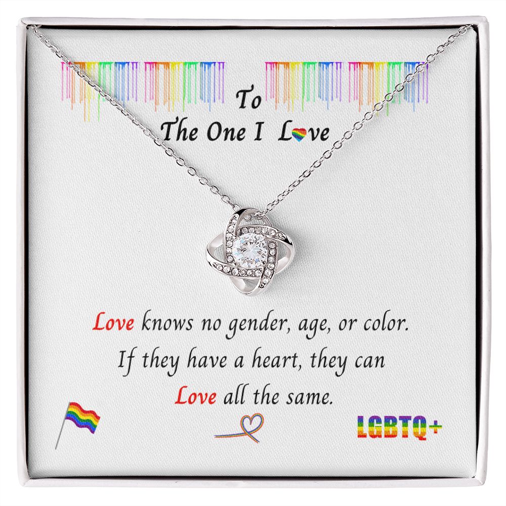 Pride LGBTQ The One I Love Love Knot Necklace