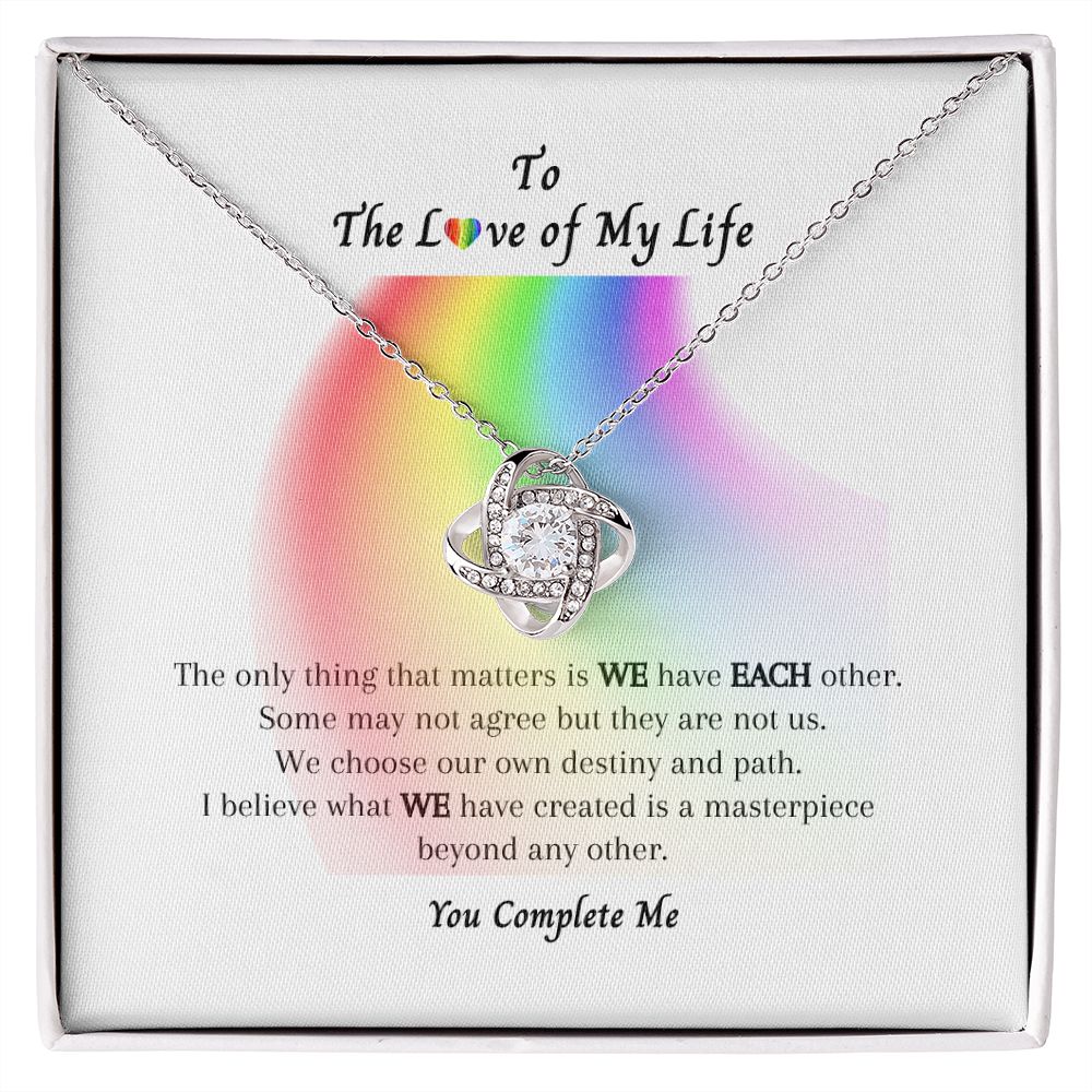 LGBTQ PRIDE To My Soulmate Necklace, Rainbow Pride Necklace