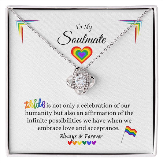 LGBTQ PRIDE, To My Soulmate Necklace, Rainbow Pride Necklace