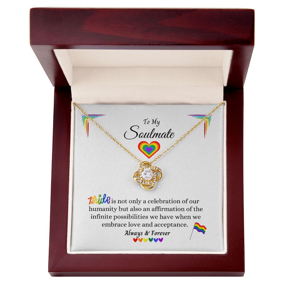 LGBTQ PRIDE, To My Soulmate Necklace, Rainbow Pride Necklace