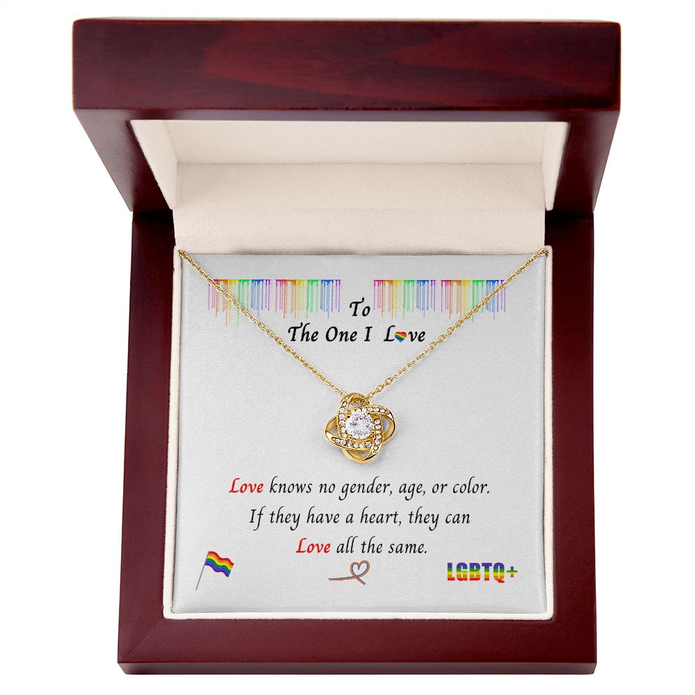 Pride LGBTQ The One I Love Love Knot Necklace