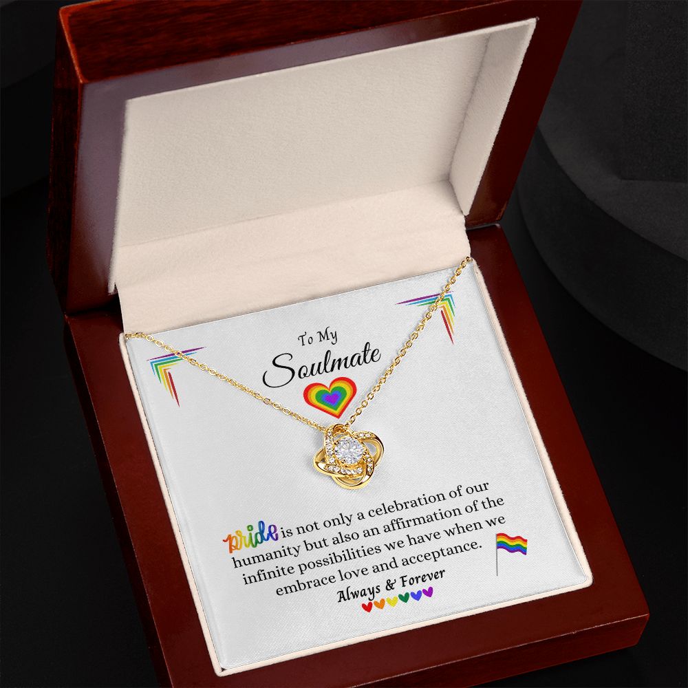 LGBTQ PRIDE, To My Soulmate Necklace, Rainbow Pride Necklace