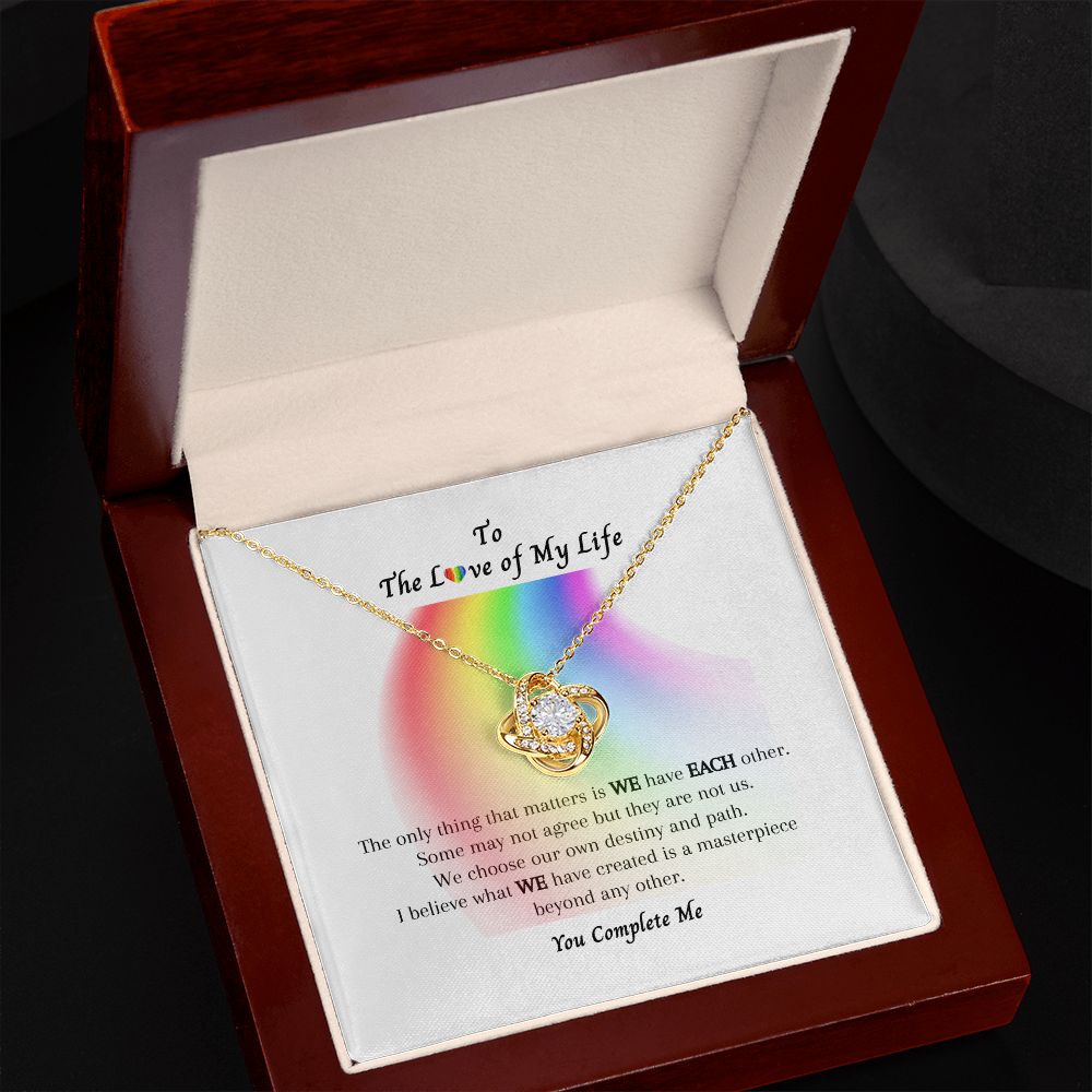 LGBTQ PRIDE To My Soulmate Necklace, Rainbow Pride Necklace