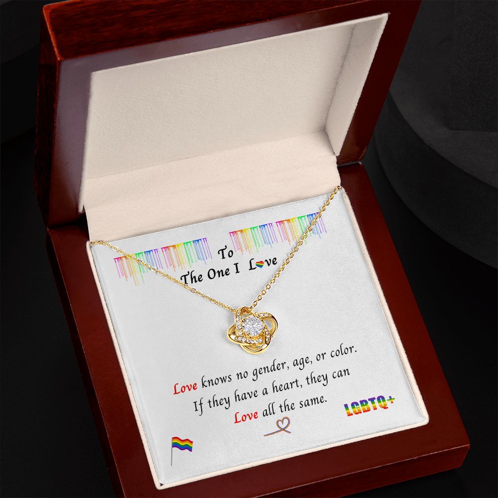 Pride LGBTQ The One I Love Love Knot Necklace