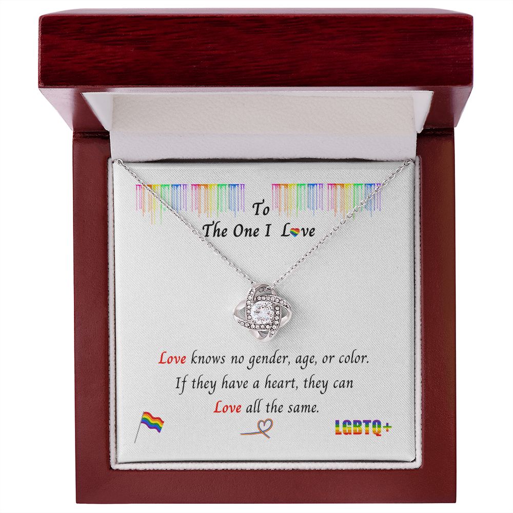 Pride LGBTQ The One I Love Love Knot Necklace