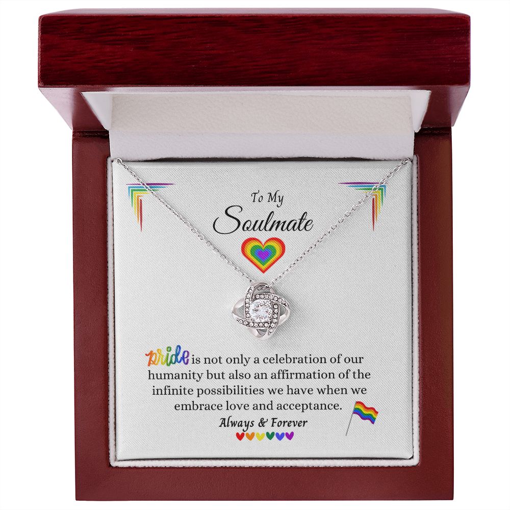 LGBTQ PRIDE, To My Soulmate Necklace, Rainbow Pride Necklace