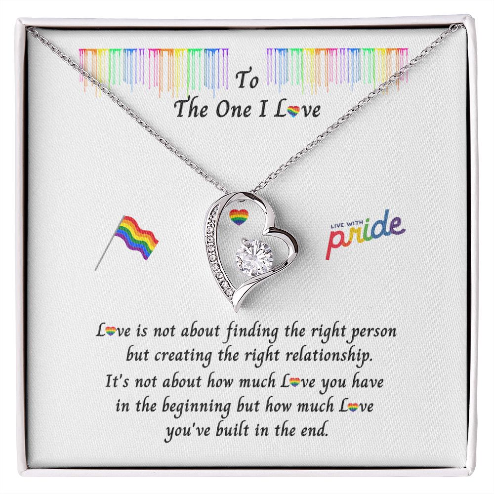 PRIDE LGBTQ The One I Love Forever Love Necklace