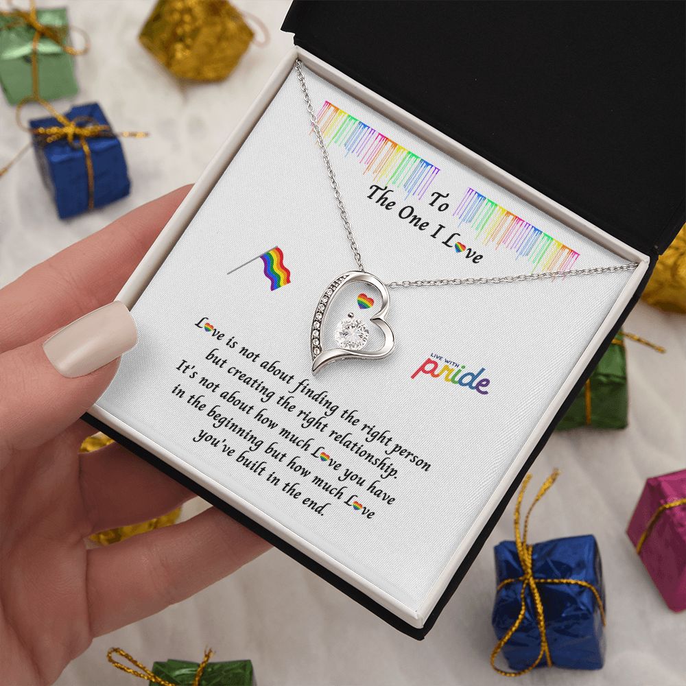 PRIDE LGBTQ The One I Love Forever Love Necklace