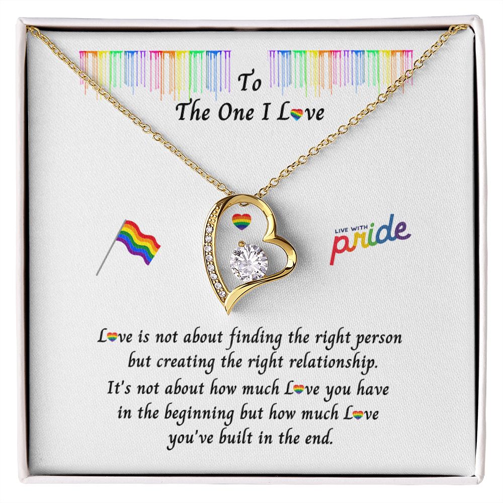 PRIDE LGBTQ The One I Love Forever Love Necklace