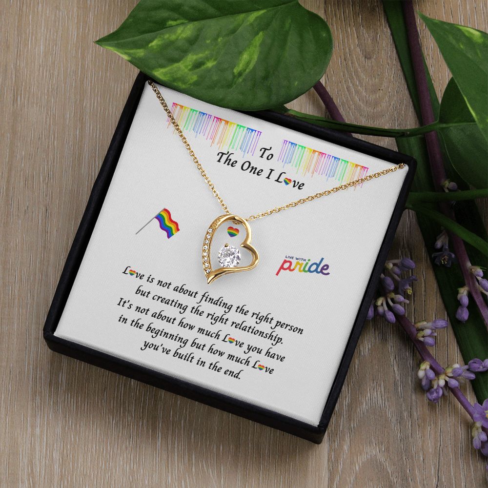 PRIDE LGBTQ The One I Love Forever Love Necklace