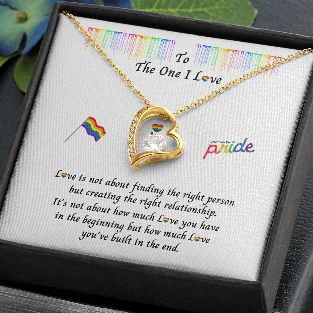 PRIDE LGBTQ The One I Love Forever Love Necklace