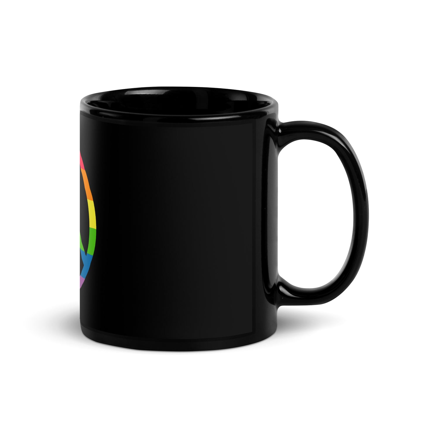 LGBTQ+ PRIDE Rainbow Peace Sign Coffee Mug