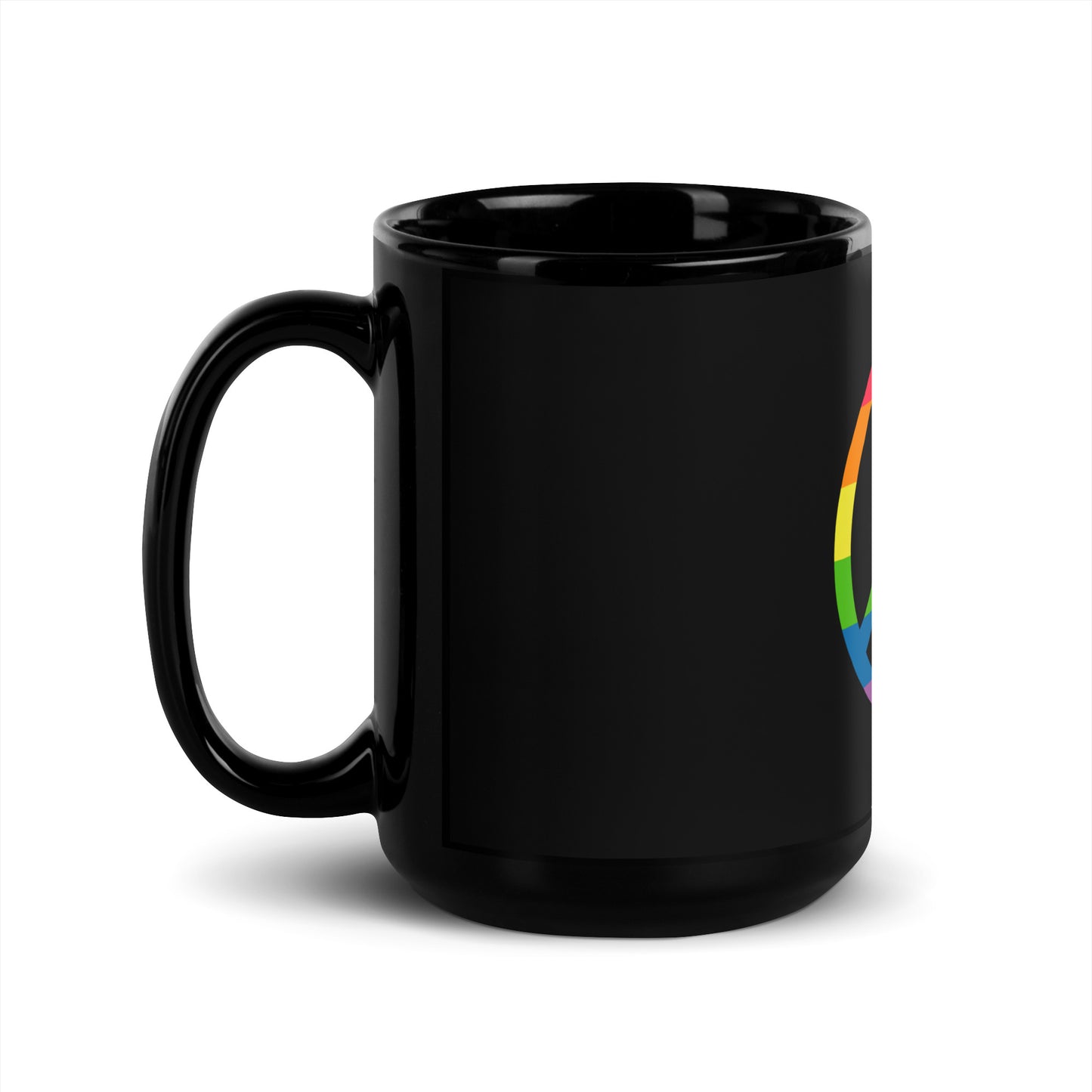 LGBTQ+ PRIDE Rainbow Peace Sign Coffee Mug