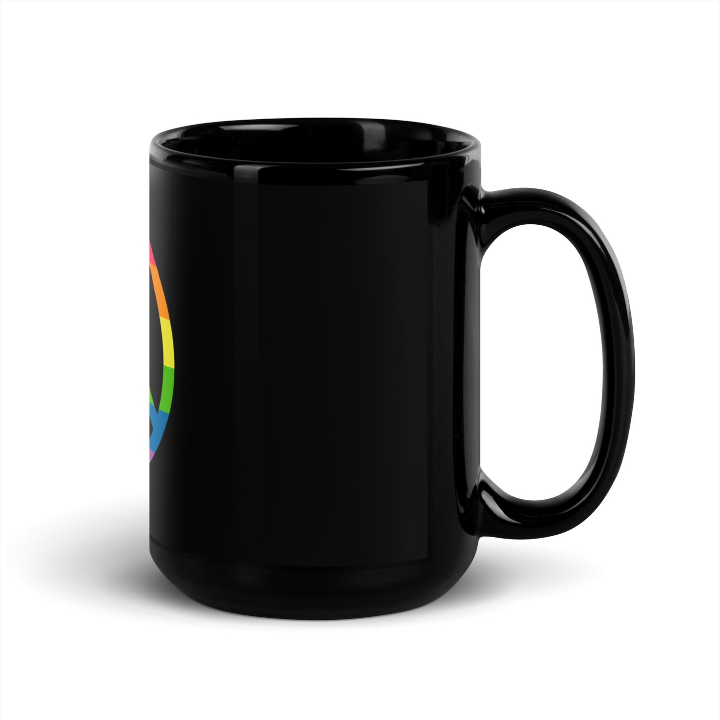 LGBTQ+ PRIDE Rainbow Peace Sign Coffee Mug