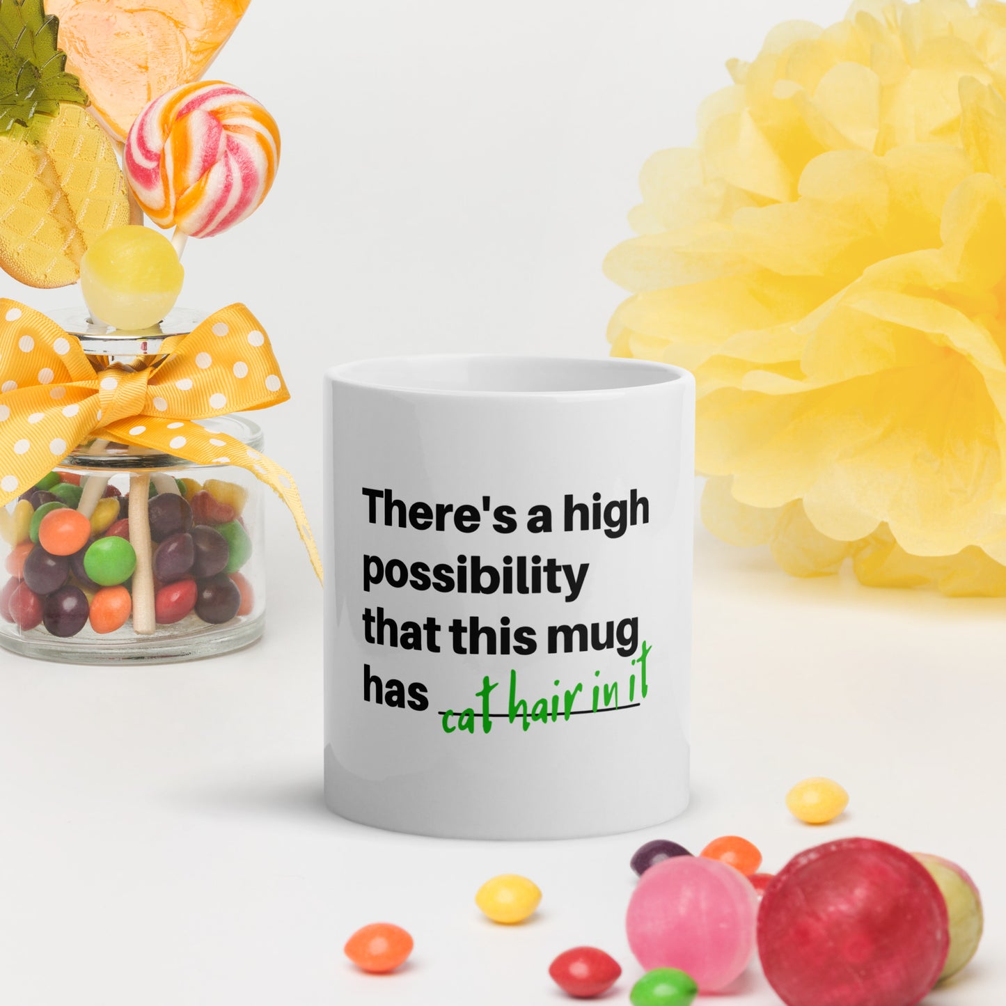 There's a high possibility that this mug has cat hair in it