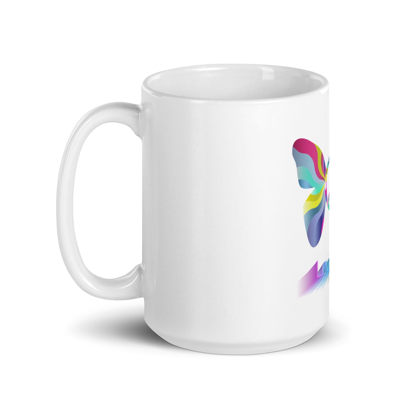 LGBTQ+ PRIDE Love is Love Butterfly Peace Rainbow Coffee Mug