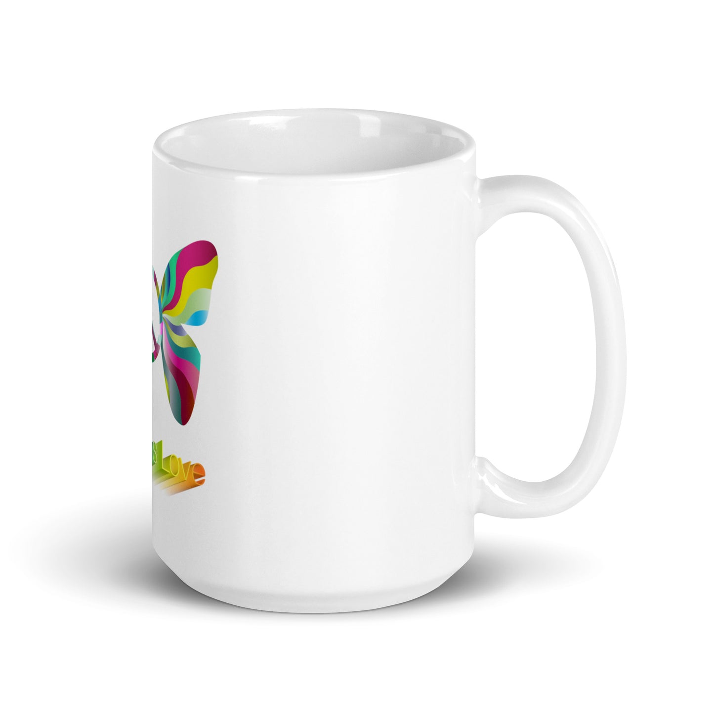 LGBTQ+ PRIDE Love is Love Butterfly Peace Rainbow Coffee Mug