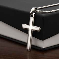 To My Husband - Artisan Stainless Steel Cross Necklace