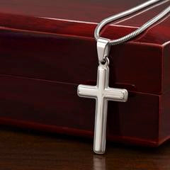 To My Husband - Artisan Stainless Steel Cross Necklace