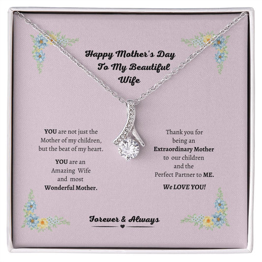 Happy Mother's Day Mom - To My Beautiful Wife Necklace