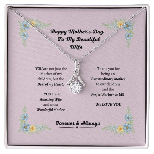 To My Wife Happy Mother's Day Necklace