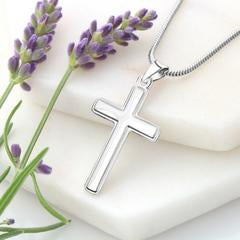 To My Husband - Artisan Stainless Steel Cross Necklace